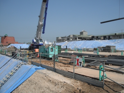 市民病院建設現場