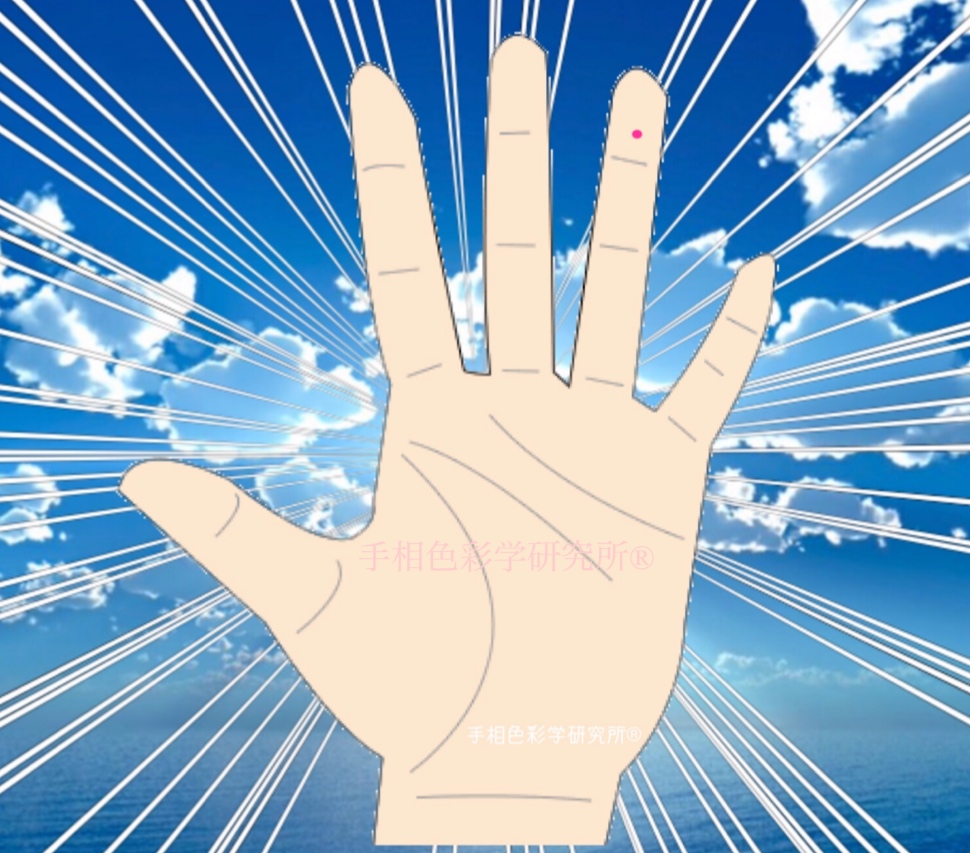 手相色彩学研究所®手相:【薬指第1指黒子】