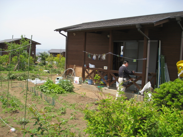 農園仲間の小屋付きの畑