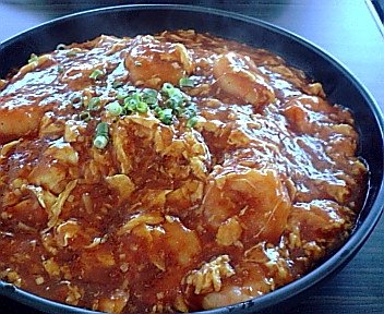 エビチリあんかけ焼きそば