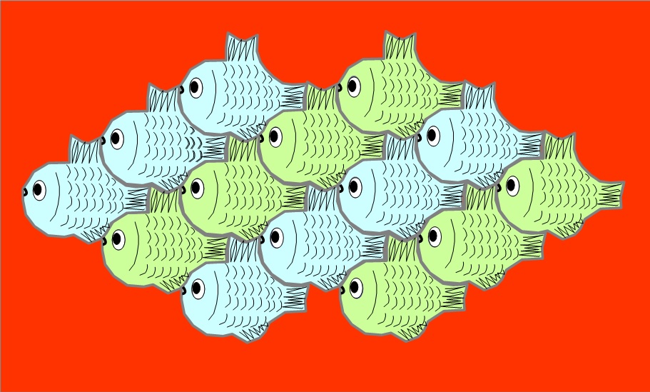 エッシャーに挑む その4 | 絵っ者～ Escherlike pattern