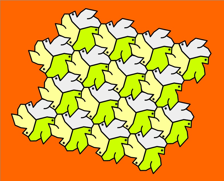 エッシャーに挑む その4 | 絵っ者～ Escherlike pattern