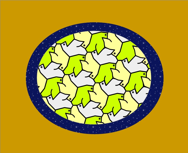 エッシャーに挑む その4 | 絵っ者～ Escherlike pattern