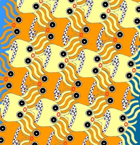 エッシャーに挑む その12 | 絵っ者～ Escherlike pattern