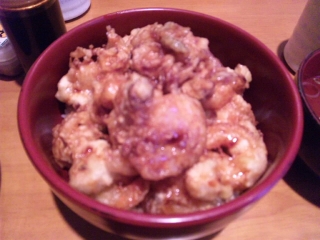 小エビと小柱のかきあげ丼