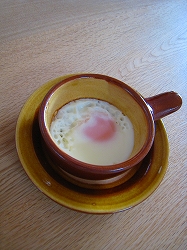 エッグベーカーで半熟玉子!