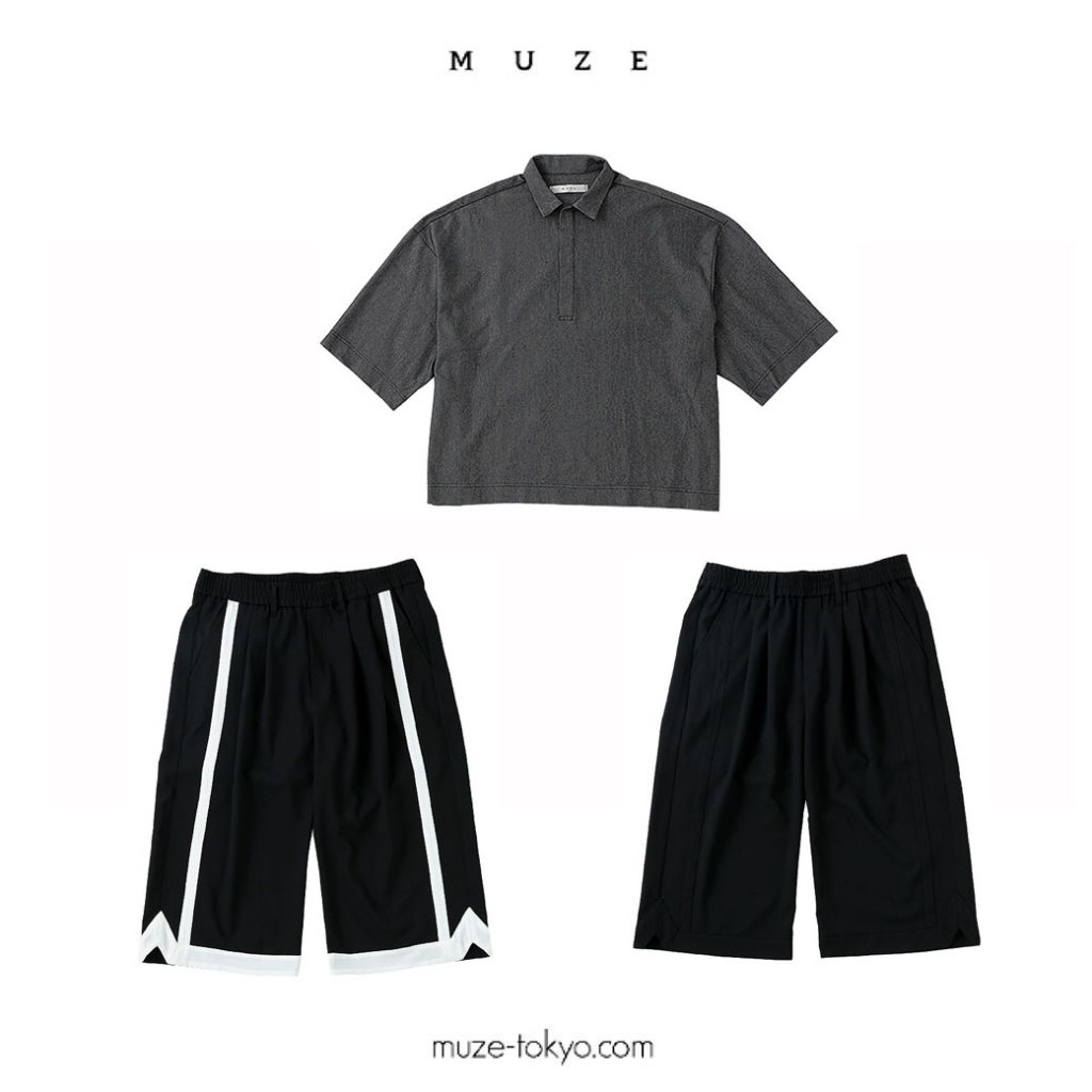 polo shirt and slacks