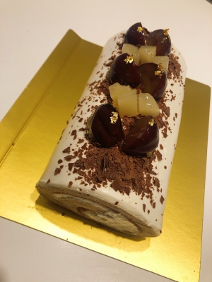 マロンと洋梨のロールケーキ Abcクッキングイオンモール岡山スタジオblog