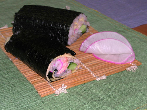 チンしたごはんで無理やり太巻き