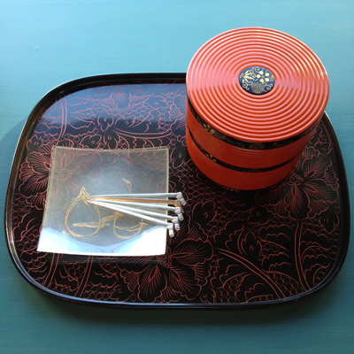 漆器、重箱、工芸品、山田平安堂、沈刻、沈朱、塗盆