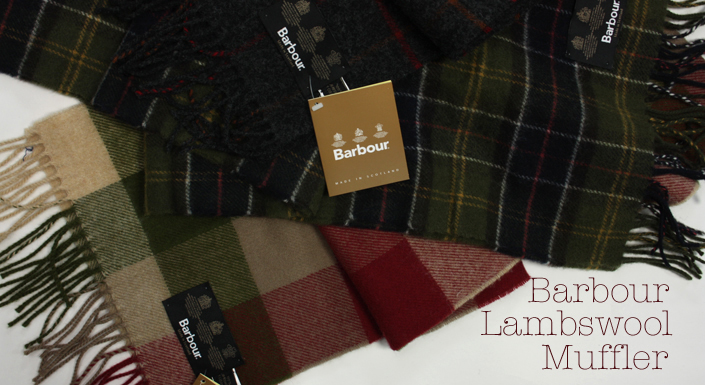 Barbourバーブァーラムズウールマフラー