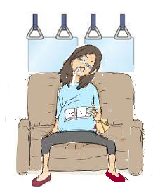 電車　爆睡　素人 