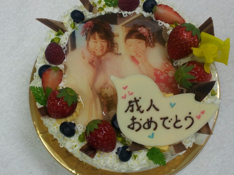 写真ケーキ