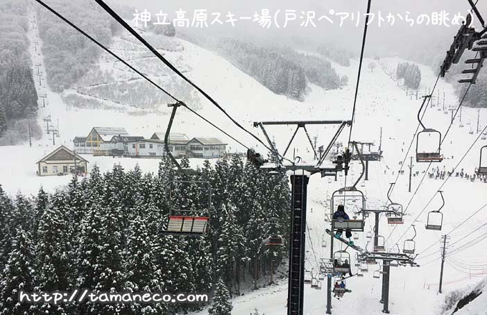 神立高原スキー場(戸沢ペアリフトからの眺め)