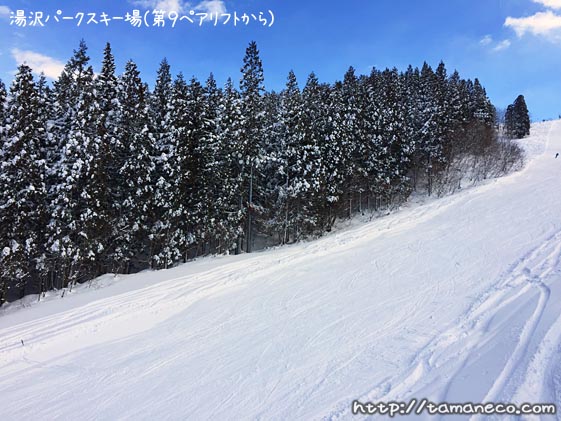 湯沢パークスキー場(第9ペアリフトからの眺め)