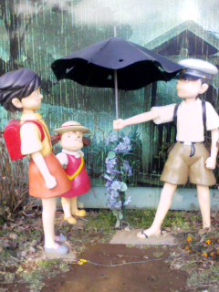 となりのトトロの1シーン。夕立の場面です。