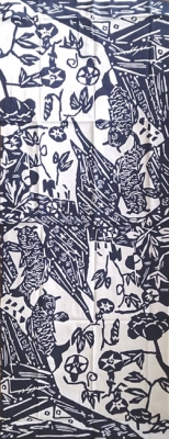 版画手拭 鯉