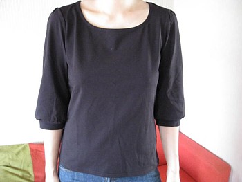 ニッセン 汗じみ防止パフ袖Tシャツ