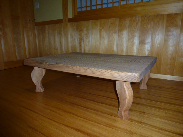地杉巨木一枚板座卓製作（自家用手づくり） | 松村木材 Blog