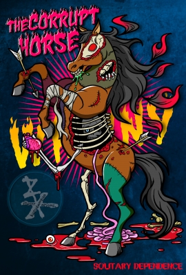 馬 ゾンビ イラスト horse zombie illustration