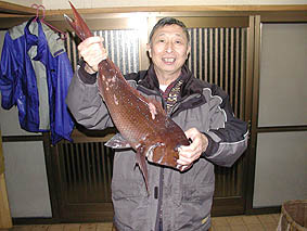 玉田様と63センチのマダイ。