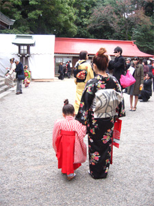 着物の二人