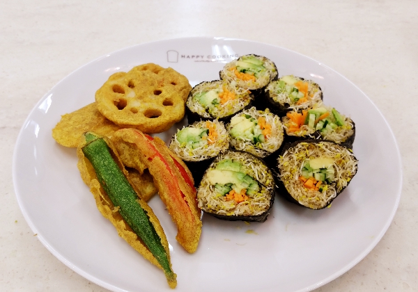 パコラと野菜海苔巻き
