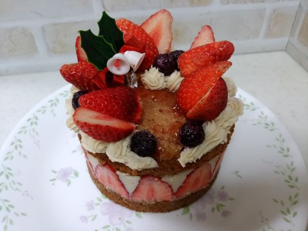 クリスマスにチャヤマクロビの苺ショートケーキを作ってみた いちごキッチン おいしいもの探求ブログ