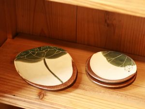 大谷桃子 ハスの葉ケーキ皿