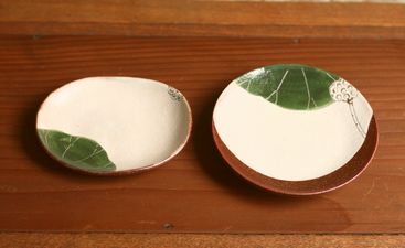 大谷桃子ハスの実楕円小皿