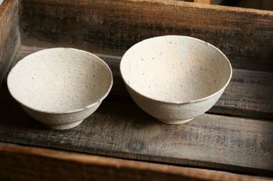 大浦裕記 枯粉引飯碗