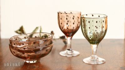 鈴木努 豆絞り柄小鉢 食前酒グラス