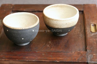 村上直子 黒灰カフェオレボウルtwo-tone tenten