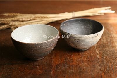 谷井直利 ビードロ飯碗 刷毛目飯碗