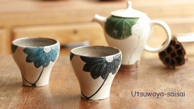 売れ筋がひ新作！ 大谷桃子さん 蓮の花のカップとお皿セット 食器