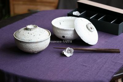 村上直子 moegi蓋付こどんぶり 花つぼみ箸置き