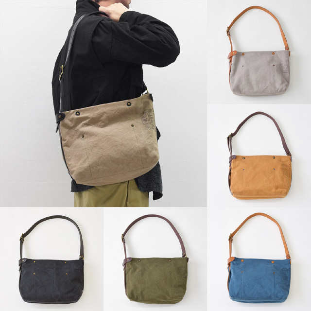 SUOLO NOMAD middleキャンバス×レザー ショルダーバッグ Suolo（スオーロ）NOMAD middle（ミリタリーキャンバス） | LIFETIME & Co.