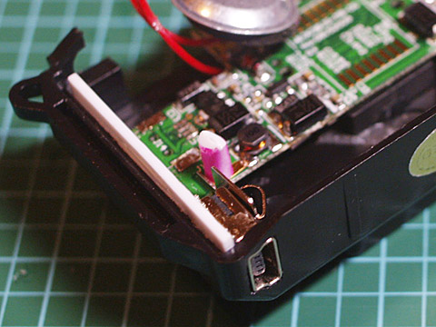 USBコネクタ加工後