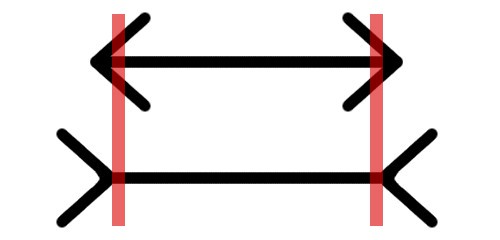数字の噂・裏技・裏話_同じ長さなのに違って見える
