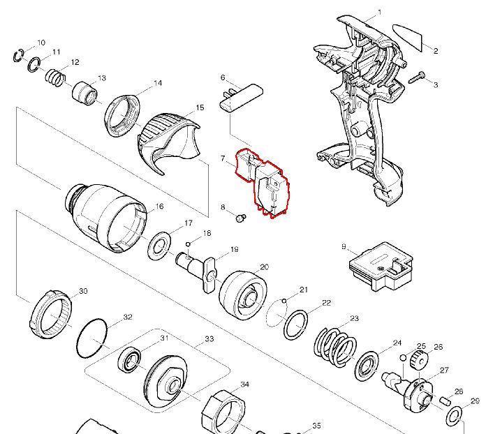マキタ インパクトドライバのブレーキ故障の際の修理箇所は・・・ | マキタショップカメカメ ショップブログ