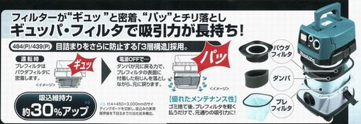 マキタ 新製品の25L集塵の集塵機438と439（P)が各1台入荷！ | マキタ