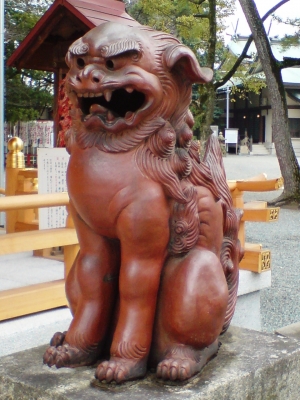岸城神社 狛犬2