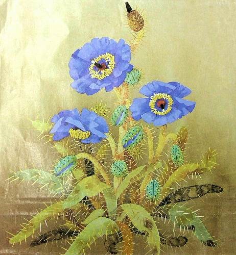 絵画 堀文子 「 幻の花 ブルーポピー 」 美術品 日本画家・堀文子さんの創作の軌跡を辿る｜京都と東京で「生誕