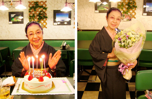 ひばりヶ丘のレストランでの誕生パーティー