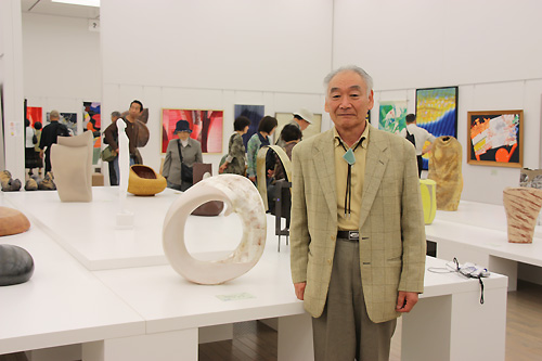 羽二生隆宏先生と作品「輪廻転生」