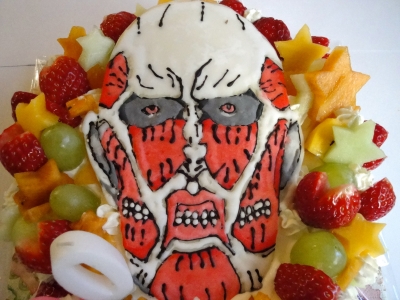 進撃の巨人のケーキ 紙ひこうき
