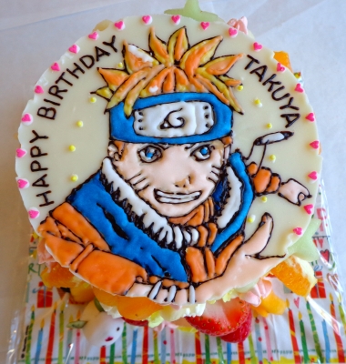 コミック Narutoのイラストケーキ 紙ひこうき