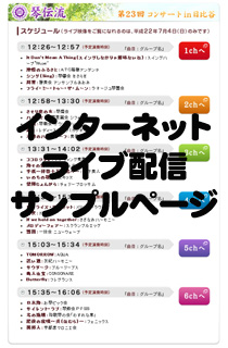 コンサートライブ配信画面