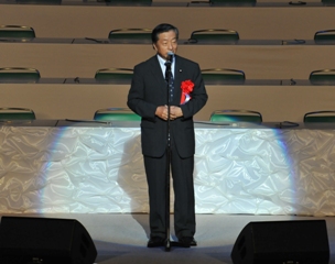 琴伝流大正琴全国大会(来賓の小坂憲次参議院議員・元文部科学大臣)