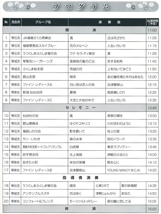 平成29年度定期演奏会プログラム